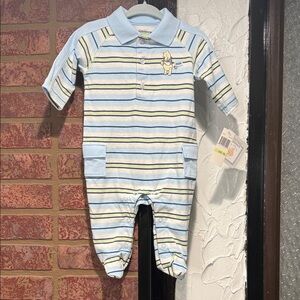 Disney Baby Blue Striped One Piece NWT